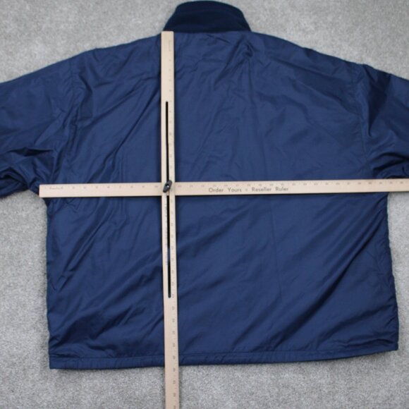 Vintage Michigan Reversible Jacket Adult 2XL XXL Wolverines Blue Fleece Coat - Picture 11 of 14